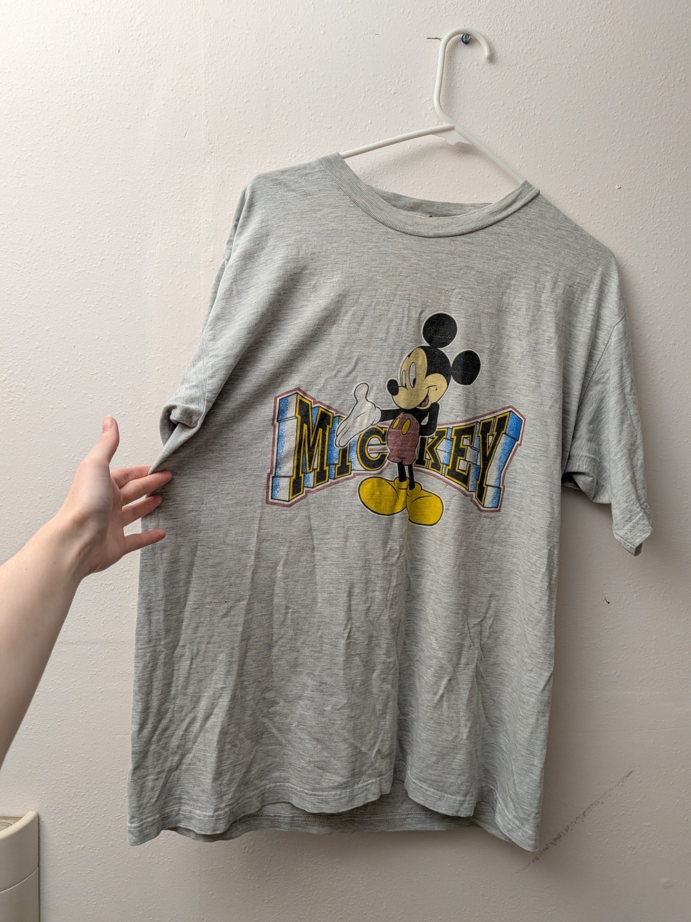 Disney Mickey Mouse Gray Graphic T‑Shirt